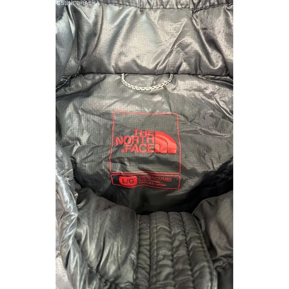 The North Face Men's Gray Black Hybrid Quilted Insulated Full Zip Jacket Sz L